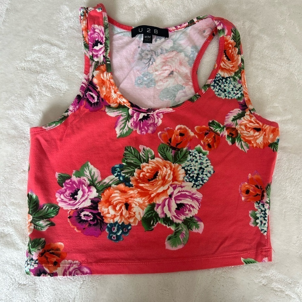 Floral Cropped Tank